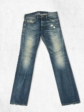 Diesel Blue Eyecon THAVAR 31x34 blue selvage denim slim fit jeans